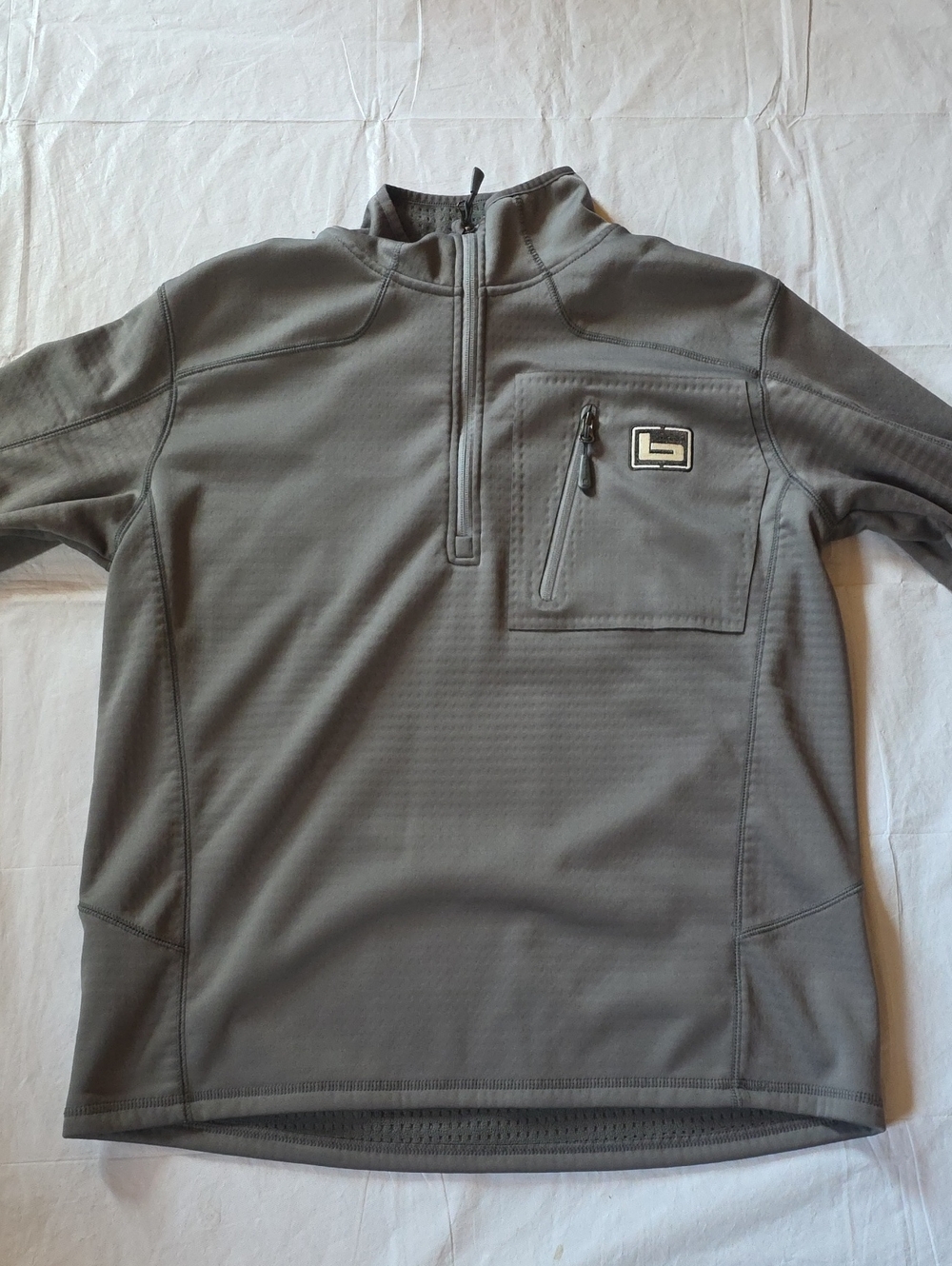 Banded Men's Gray 1/4-Zip Mid-layer Fleece Lined Pullover L